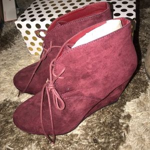 Magenta booties
